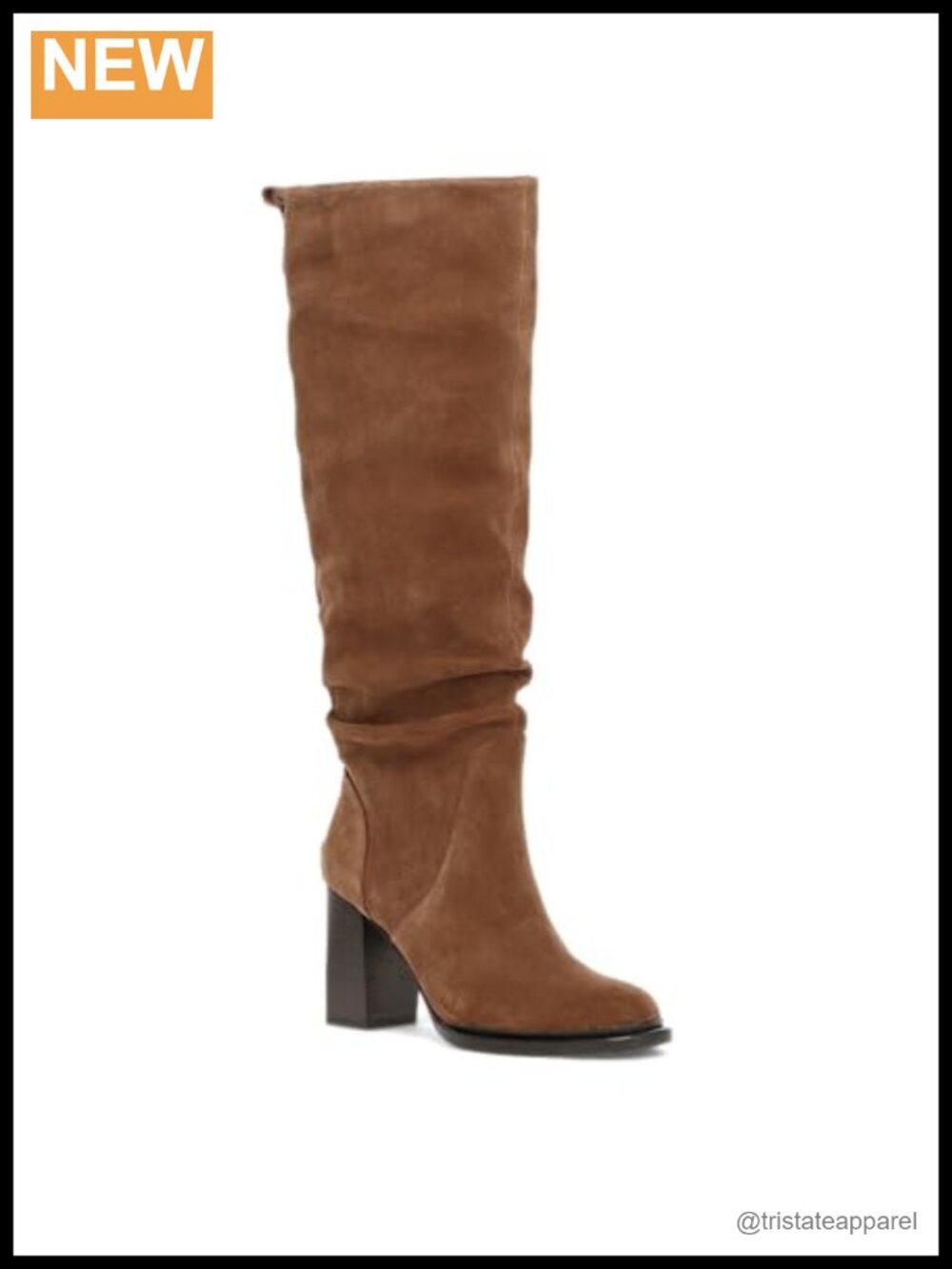 Frye Knee High Boots, Suede Leather, Pull On, 16.5in Shaft, Block Heel